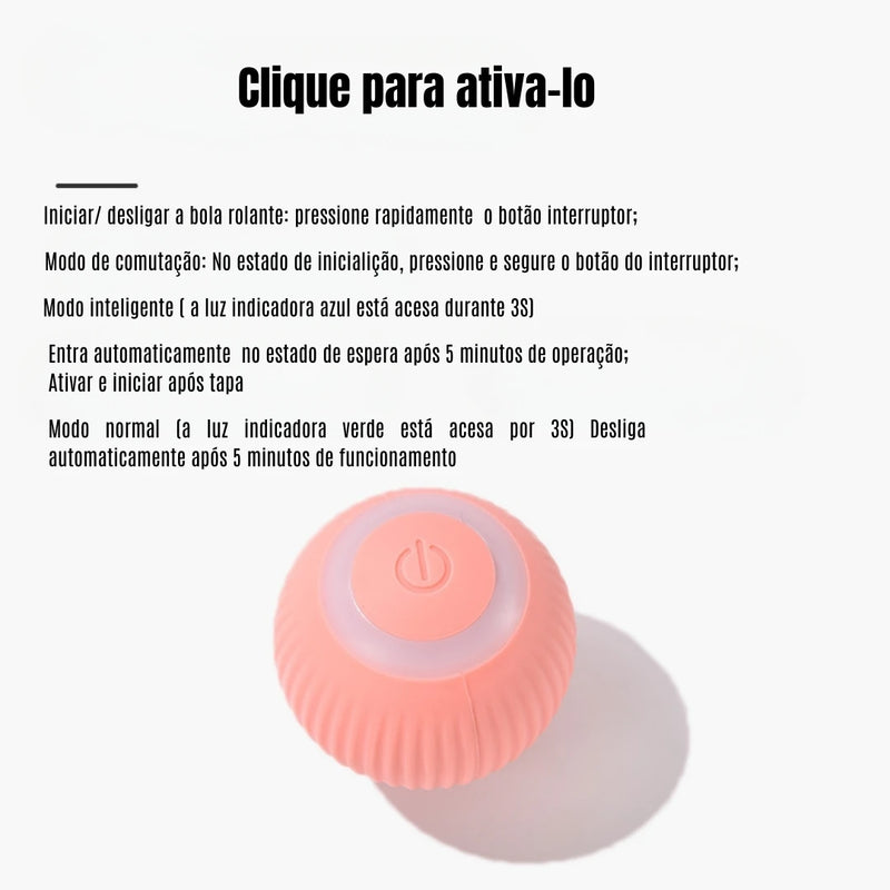 ⚡ Bola Interativa Automática para Gatos – Carregamento USB | DAFUSHOP-BRASIL