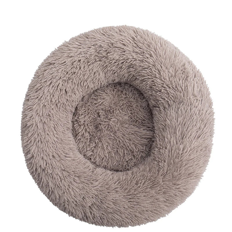 🐶 Cama Redonda Super Macia de Pelúcia para Cães e Gatos – Inverno Quentinho 🐱