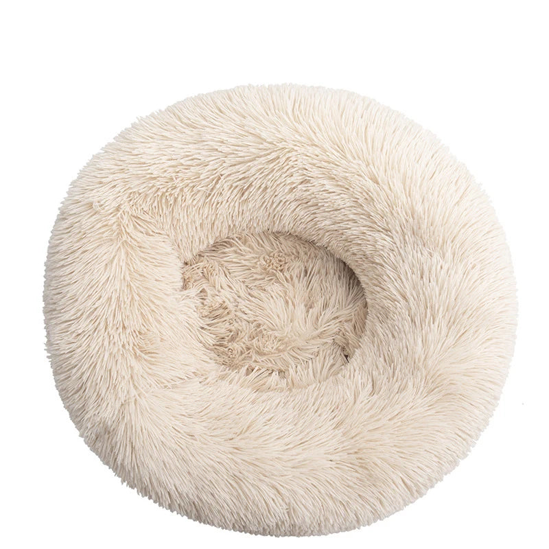 🐶 Cama Redonda Super Macia de Pelúcia para Cães e Gatos – Inverno Quentinho 🐱