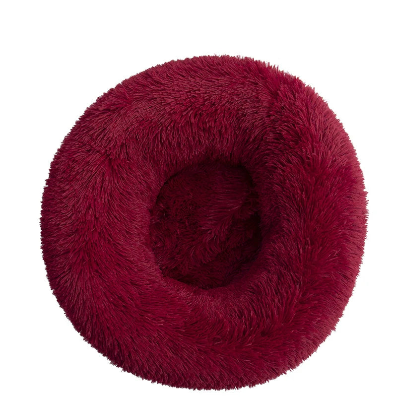 🐶 Cama Redonda Super Macia de Pelúcia para Cães e Gatos – Inverno Quentinho 🐱