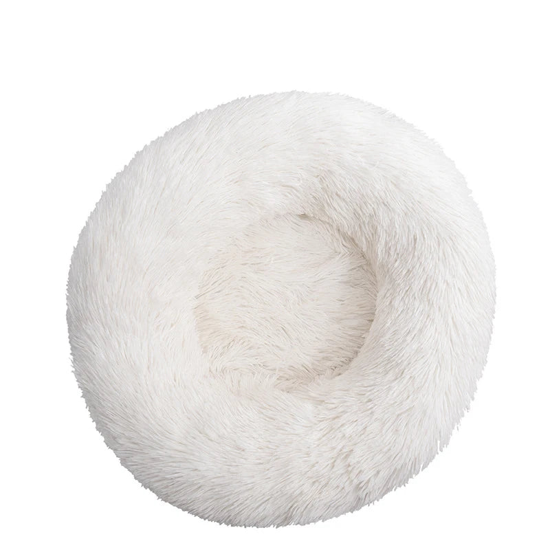 🐶 Cama Redonda Super Macia de Pelúcia para Cães e Gatos – Inverno Quentinho 🐱