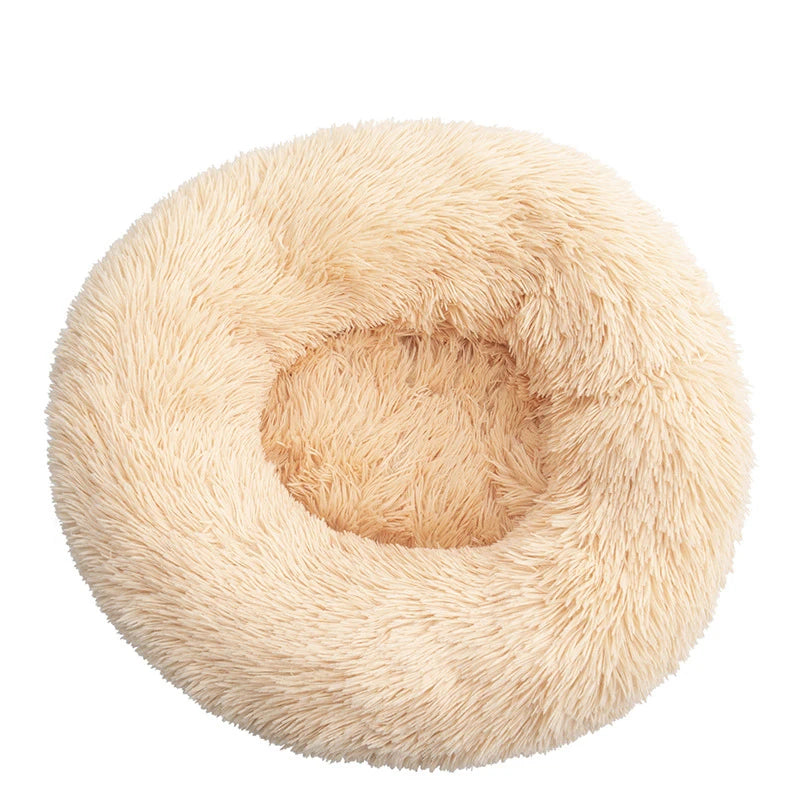 🐶 Cama Redonda Super Macia de Pelúcia para Cães e Gatos – Inverno Quentinho 🐱