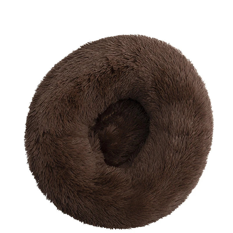🐶 Cama Redonda Super Macia de Pelúcia para Cães e Gatos – Inverno Quentinho 🐱