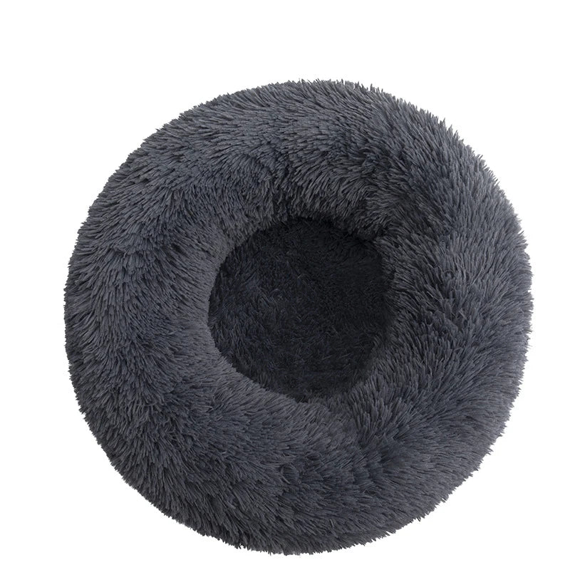 🐶 Cama Redonda Super Macia de Pelúcia para Cães e Gatos – Inverno Quentinho 🐱