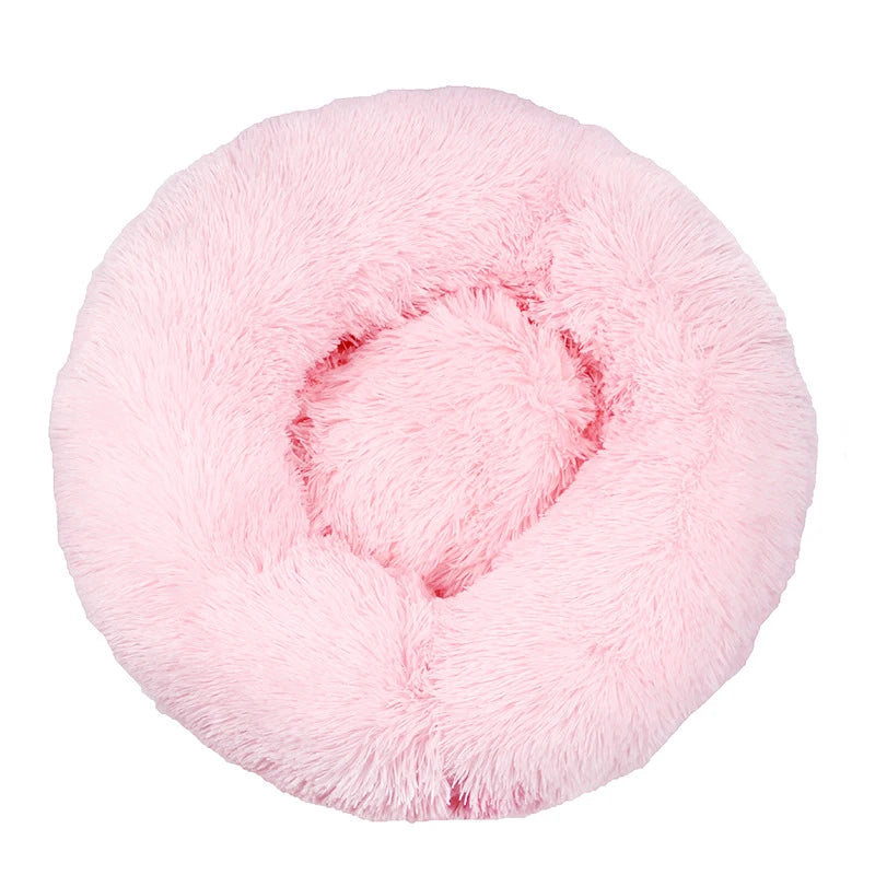 🐶 Cama Redonda Super Macia de Pelúcia para Cães e Gatos – Inverno Quentinho 🐱